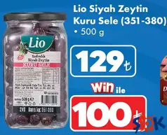 LİO SİYAH ZEYTİN KURU SELE 500 G